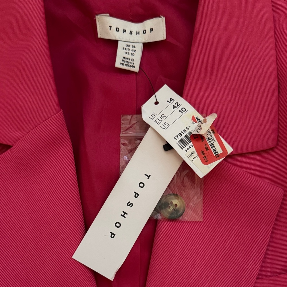 Topshop Bold Pink Blazer short set - Picture 8 of 8